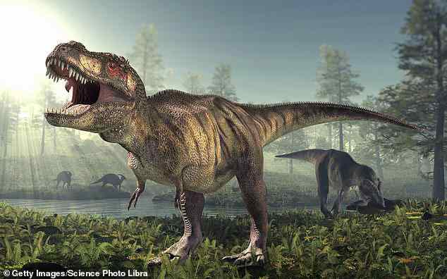 T-rex roaring